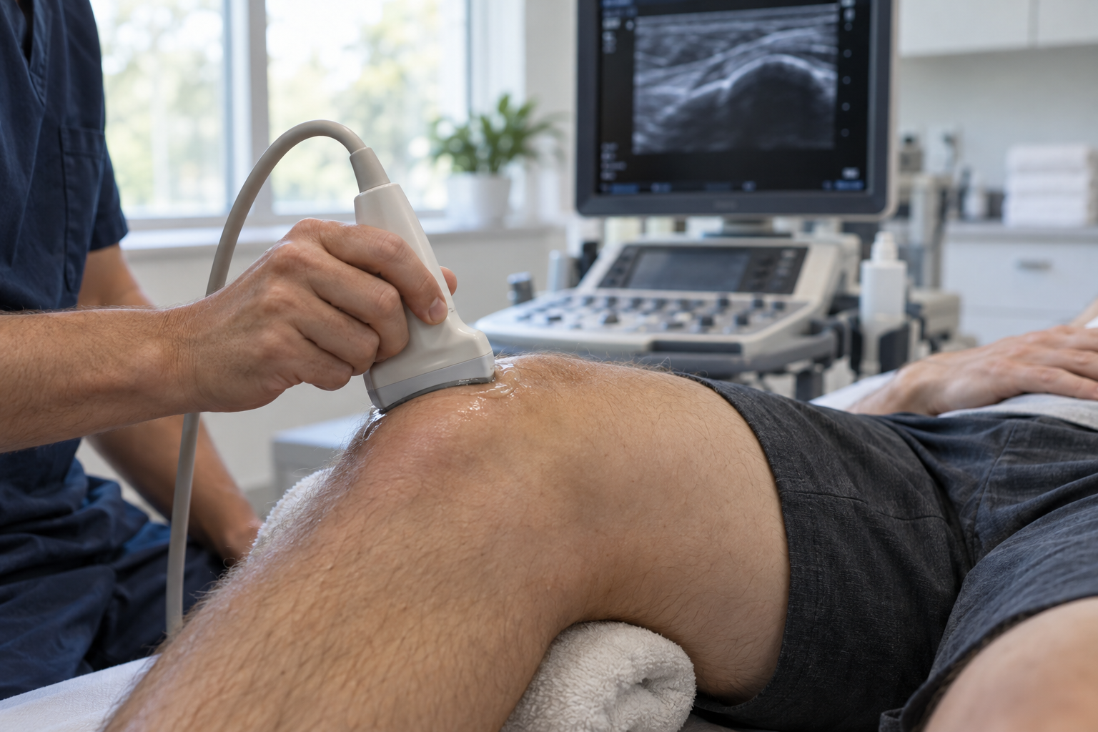 Immagine illustrativa di ecografia muscoloscheletrica del ginocchio